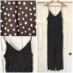 H&M Polka Dot Spaghetti Strap Jumpsuit. Size Medium